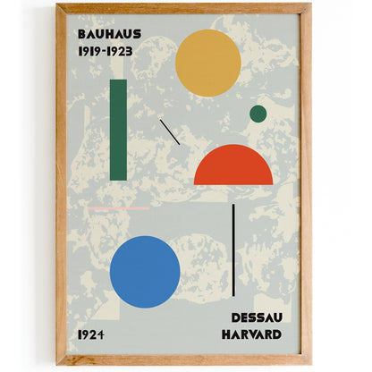 Bauhaus Aesthetic Blue Wall Art