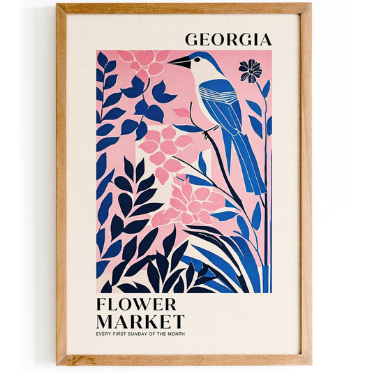 Georgia Flower Market Poster