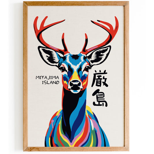 Miyajima Island Deer Poster