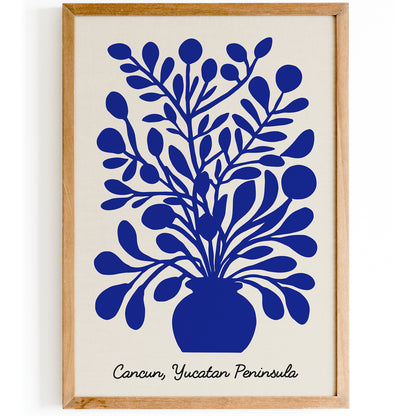 Cancun Blue Nature Art Print