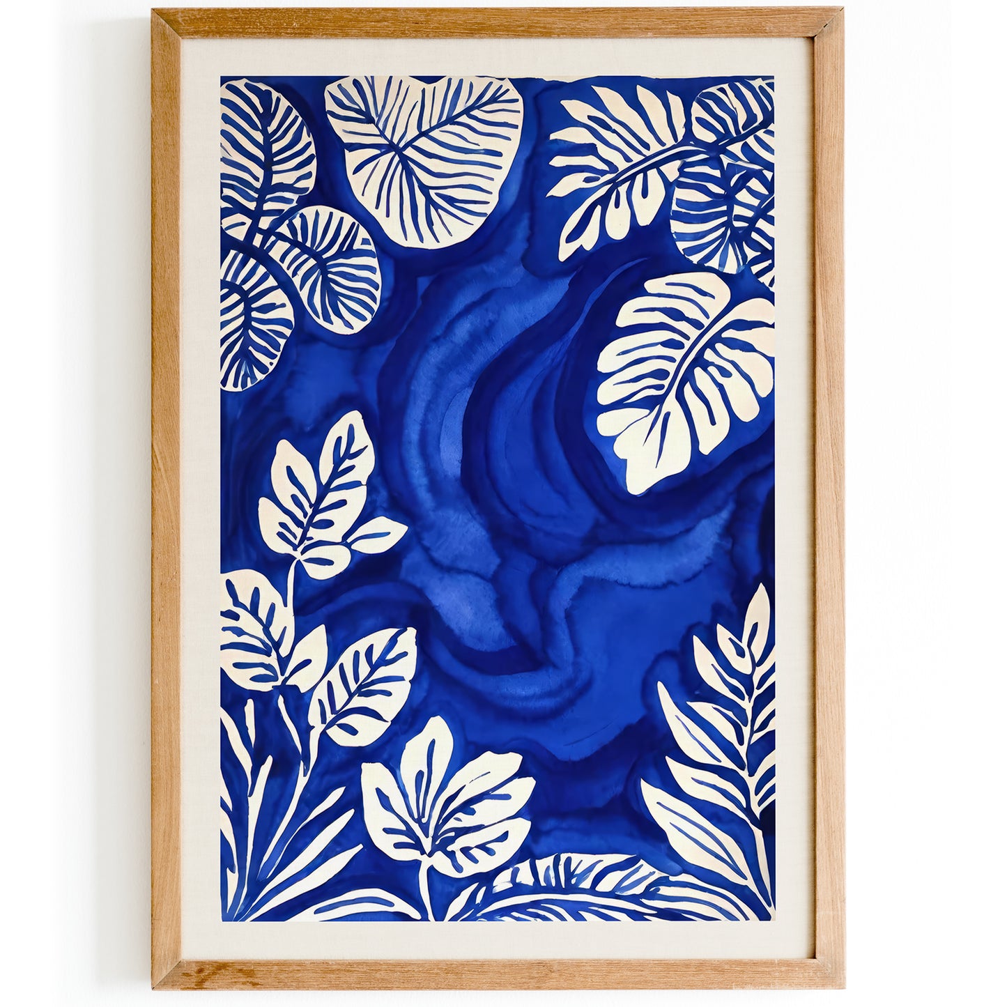 Indigo Blue Nature Wall Art - Japanese Art Print