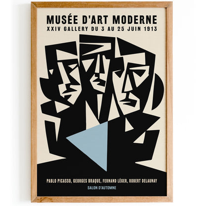 Paris Cubism Exhibition Poster - Vintage Picasso Inspired Print