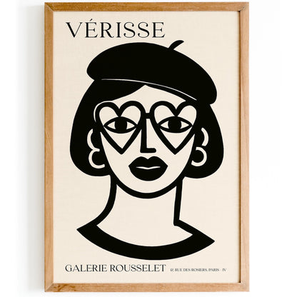 Girl with Heart-Shaped Glasses – Verisse Galerie Rousselet Print