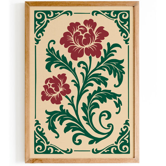 Rococo Style Floral Art Print