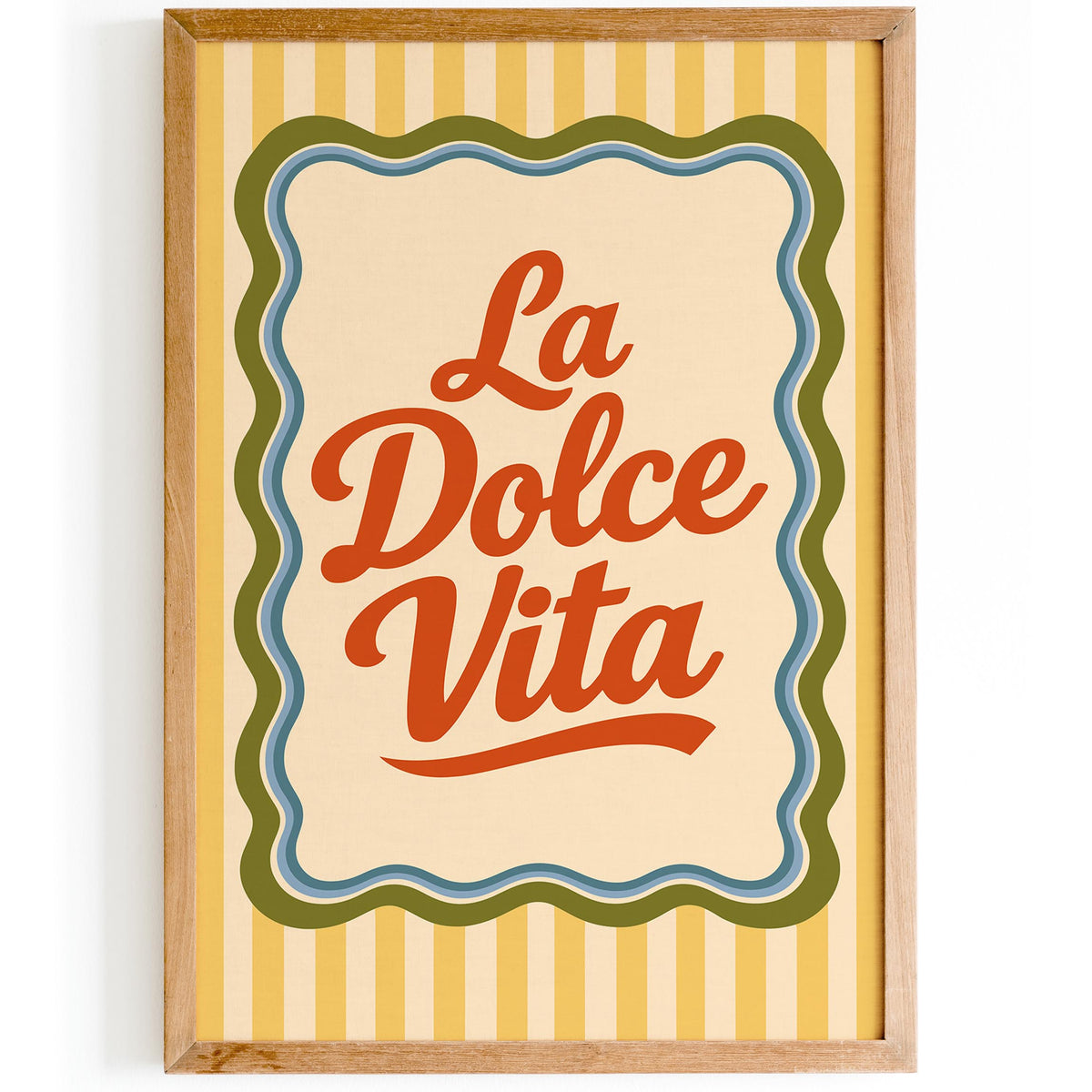 Retro La Dolce Vita Quote Poster