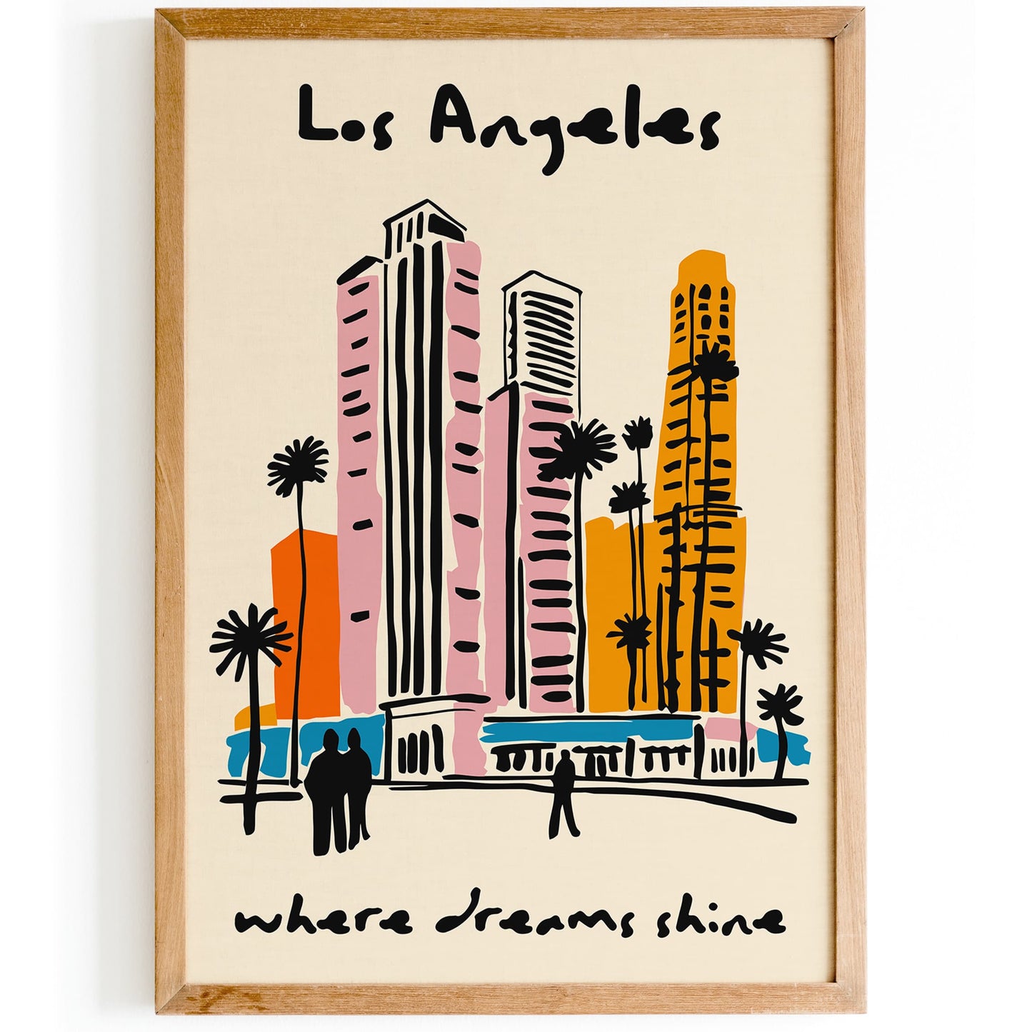 Los Angeles Where Dreams Shine Poster