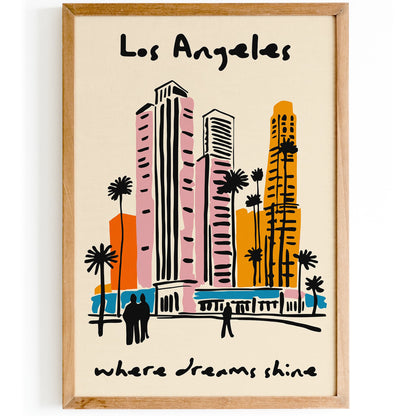 Los Angeles Where Dreams Shine Poster