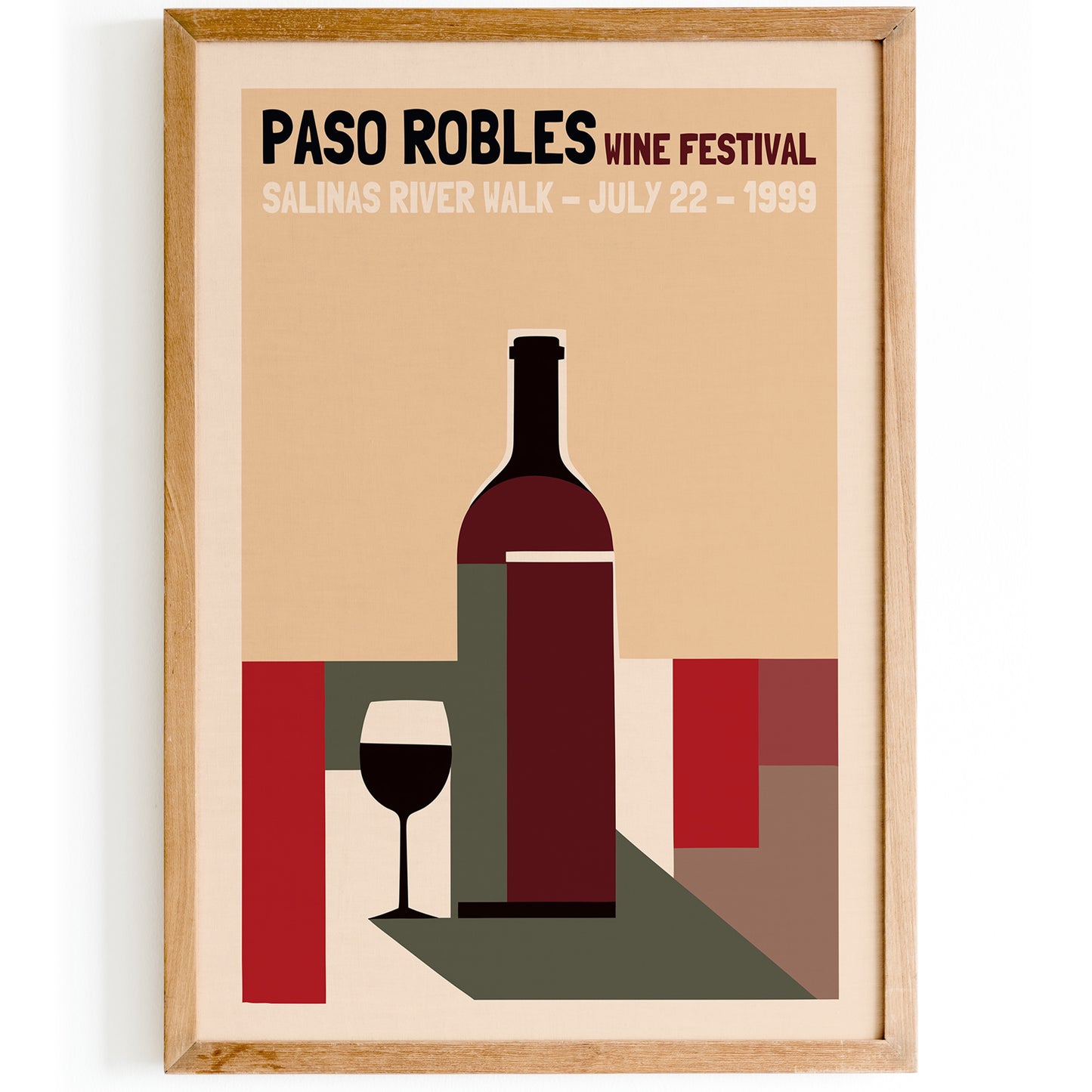 Paso Robles Wine Festival - 1999 Geometric Poster Print