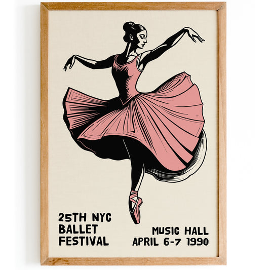 NYC Ballet Festival 1990 Poster Print