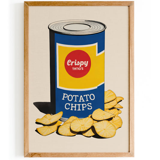 Crispy Taters Chips Can Art Print
