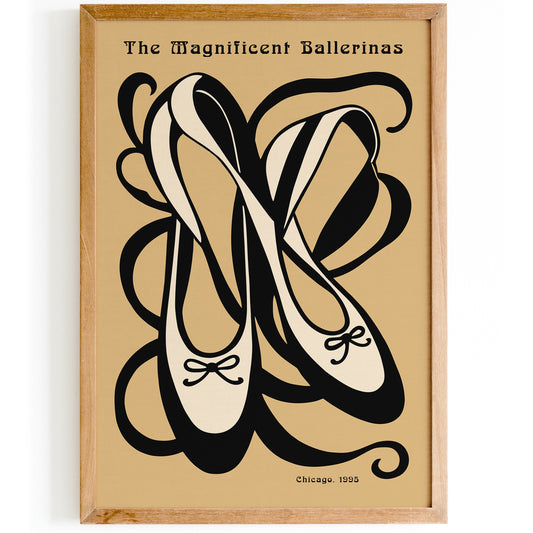 The Magnificent Ballerinas Beige Music Poster
