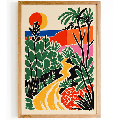 Colorful Tropical Landscape Art Print
