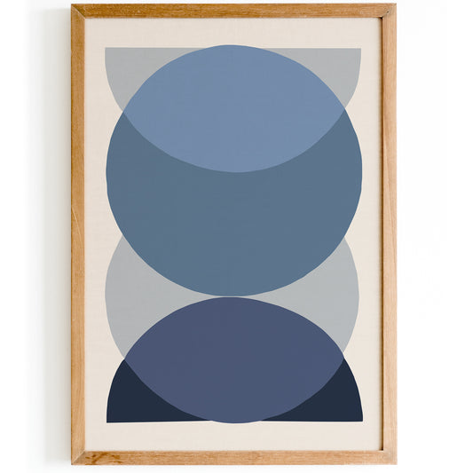 Modern Blue Tones Art Print