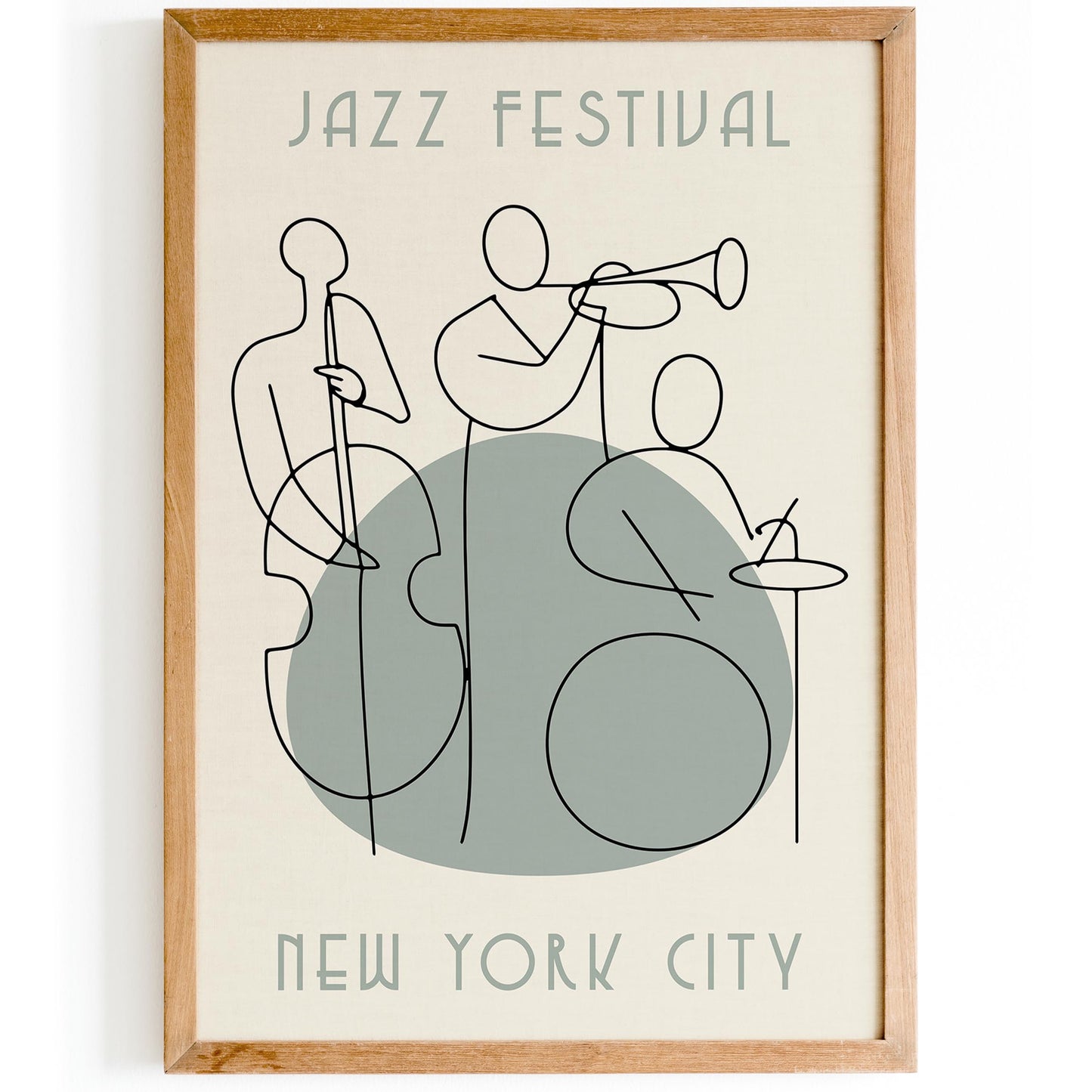 Jazz Festival NYC Poster - Modern Minimalist Music Art Print 2026