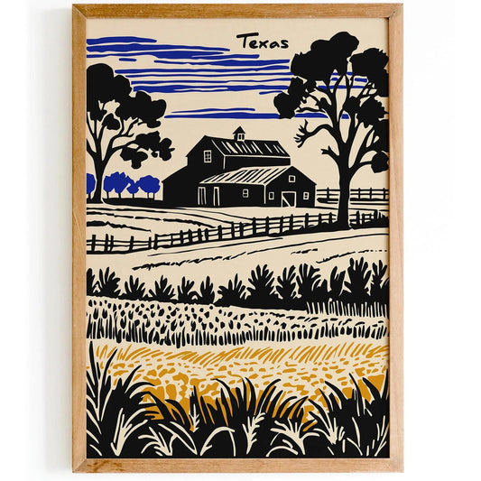 Texas Travel Poster 2025