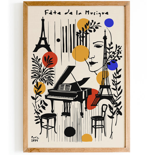 Jazz Music Festival Paris Wall Art Print