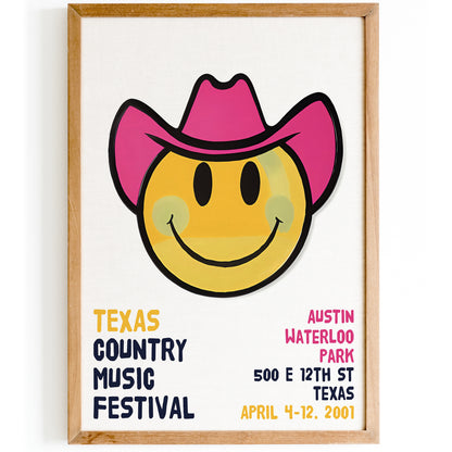 2001 Texas Country Music Festival Poster