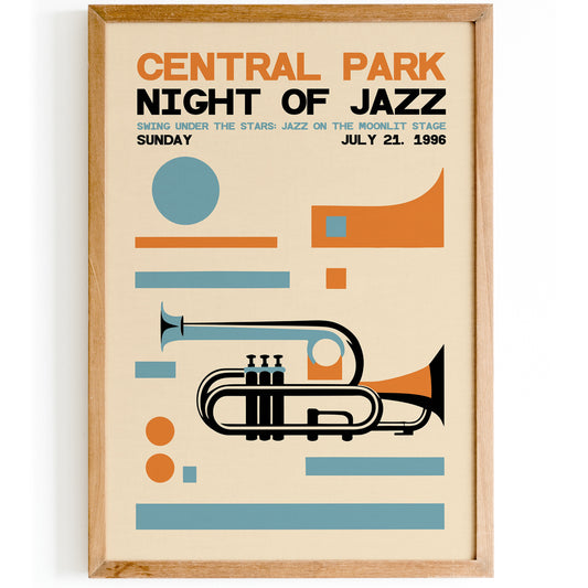 Central Park NIGHT OF JAZZ Poster