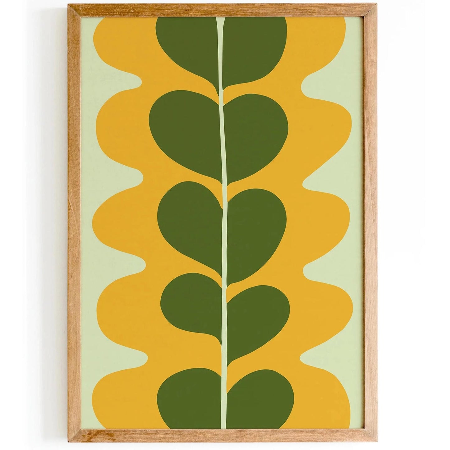 Lime Cream Abstract Wall Art 2025