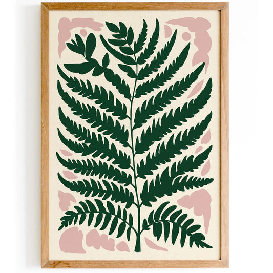 Green Fern Leaf Poster 2025