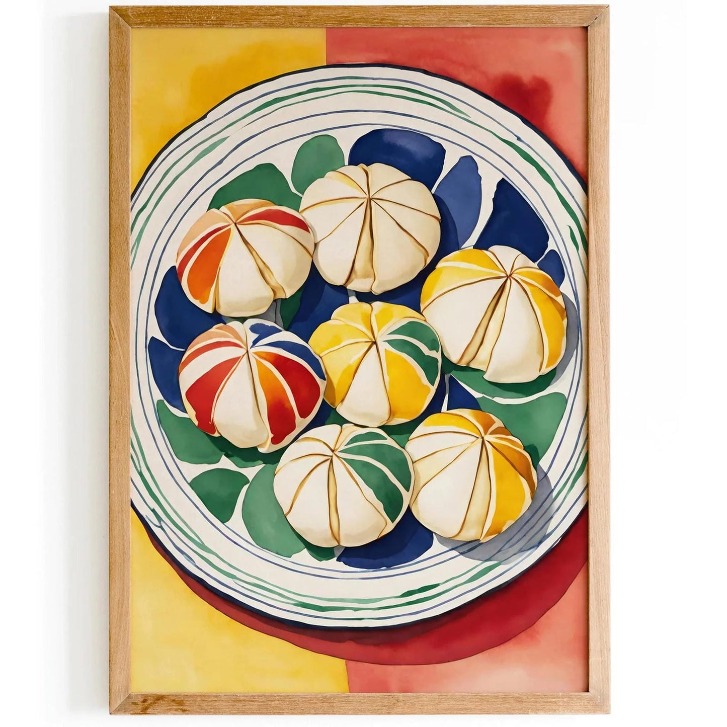 Colorful Dumplings Artistic Wall Art Print