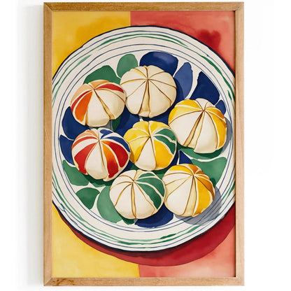 Colorful Dumplings Artistic Wall Art Print