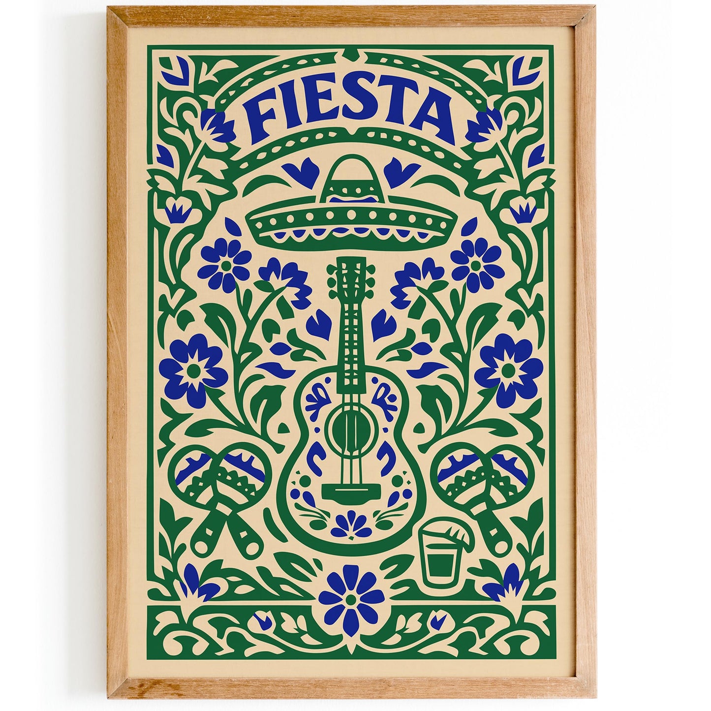 Mexican Fiesta Music Poster – Colorful Wall Art Print