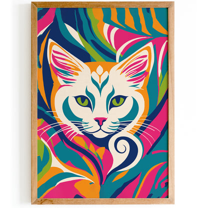 Colorful Wild Cat Wall Art