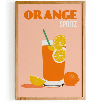 Orange Spritz Cocktail Art Print