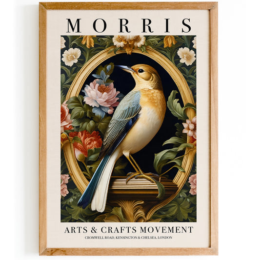 William Morris Art Nouveau Bird Poster