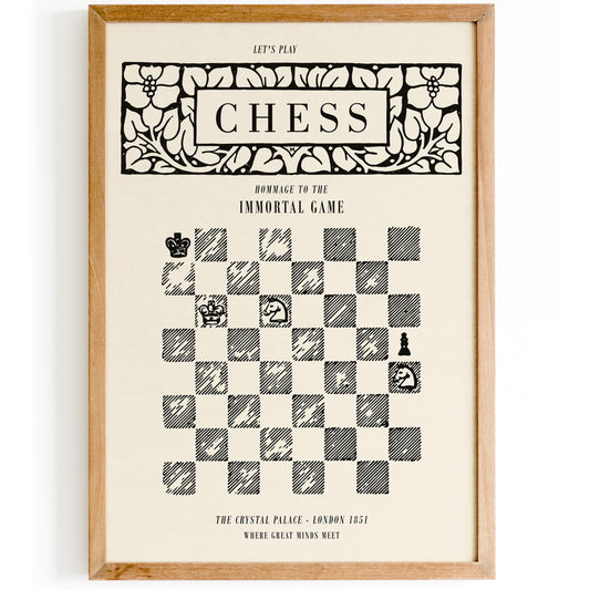 Chess The Immortal Game Vintage Poster