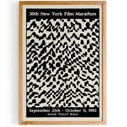 NYC 1992 Film Marathon BW Poster