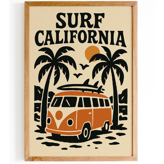 Surf California Poster