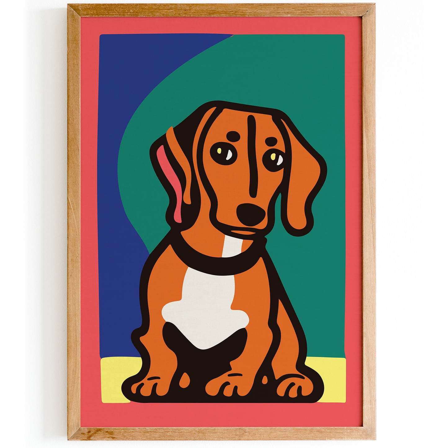 Cute Dachshund Wall Art Print