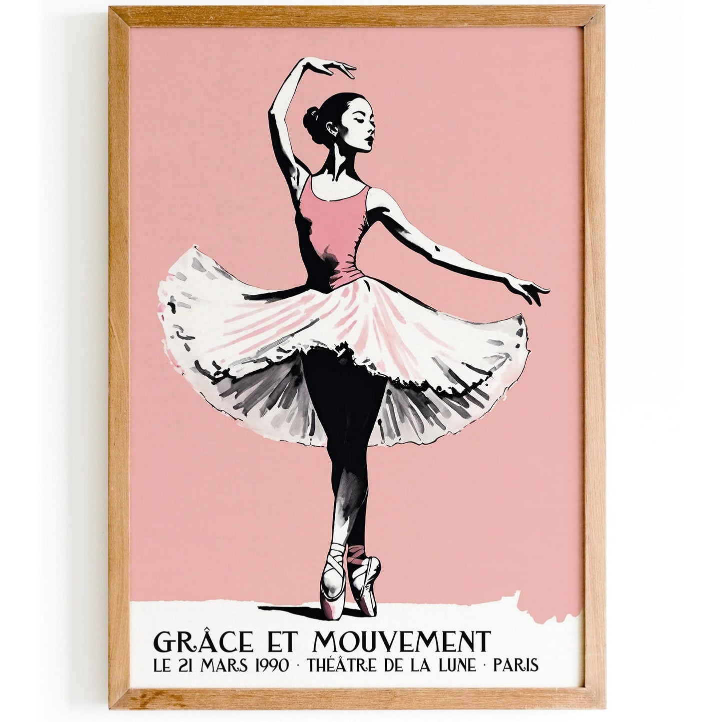 French Ballerina Ballet Poster