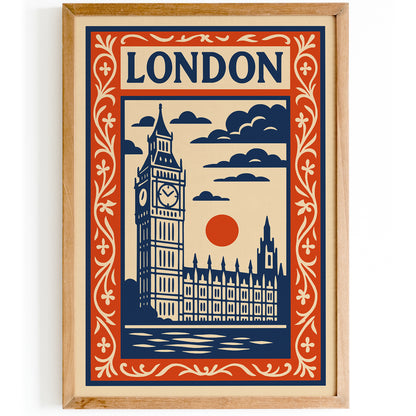 London England Big Ben Cityscape Poster