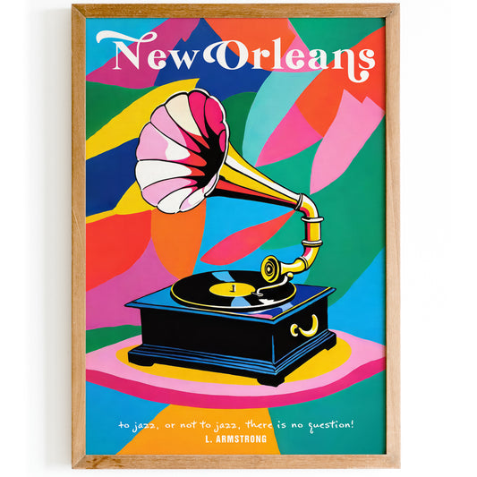 Colorful New Orleans Music Poster