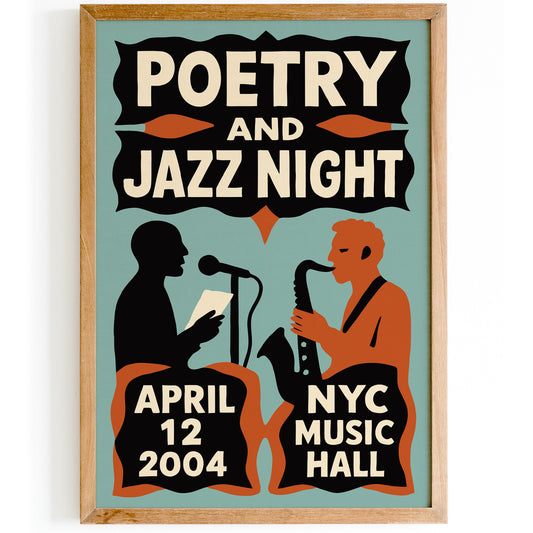 Poetry and Jazz Night Poster