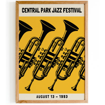 Central Park Jazz Festival Vintage Poster