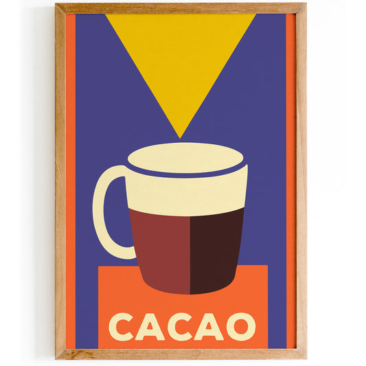 Vintage Cacao Minimal Advertising Poster