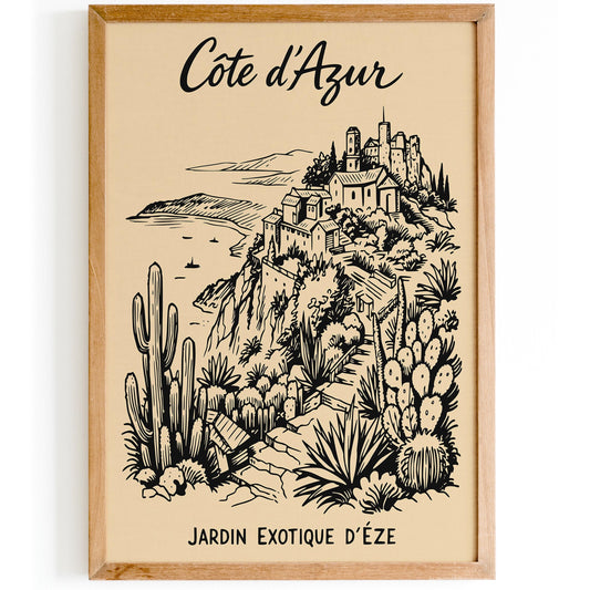 Côte d’Azur Jardin Exotique d’Eze Poster