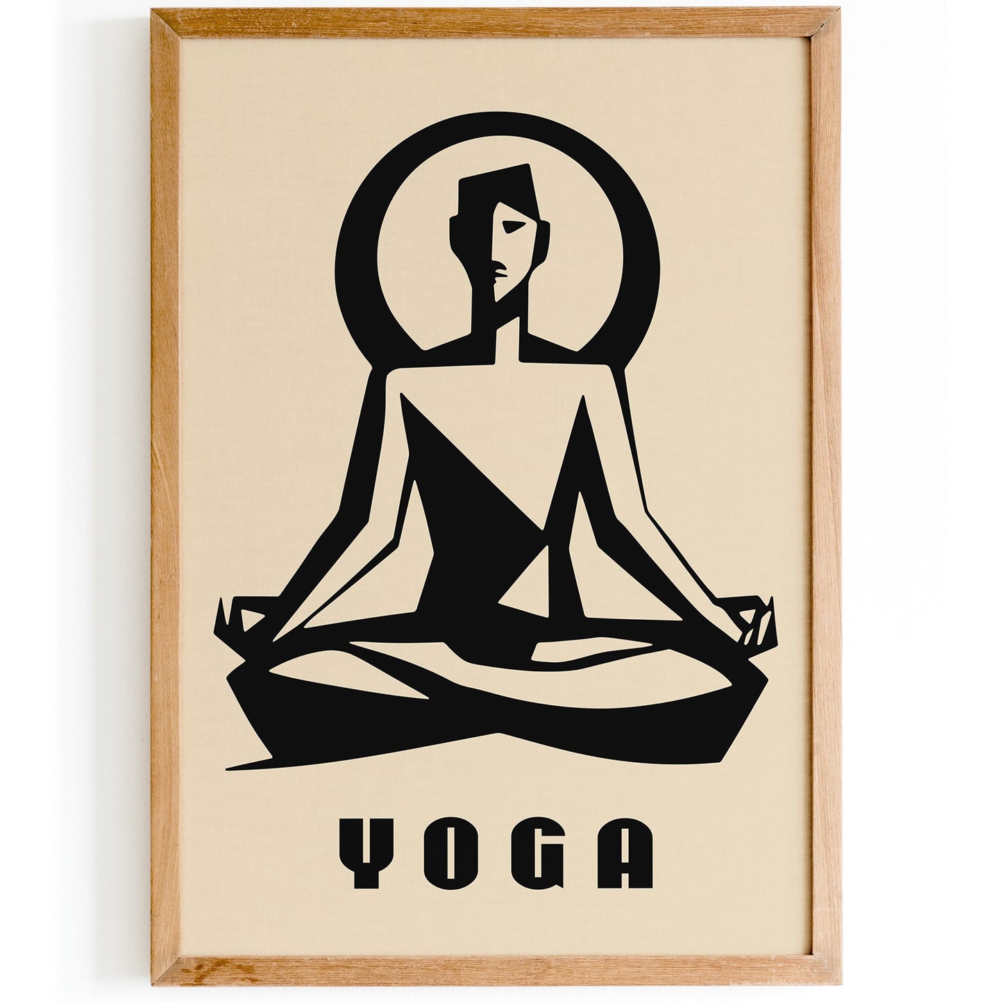 Yoga Minimalist Poster - Bauhaus Style Gym Studio Wall Decor
