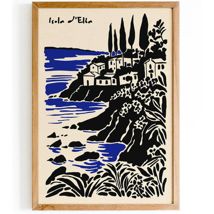 Isola d’Elba Italy Landscape Poster, Travel Wall Art Print