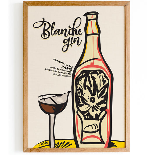 Blanche Gin Vintage Poster Print