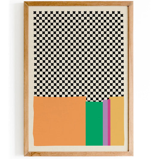 Bold Geometric Wall Art – Optical Illusion Meets Color Pop