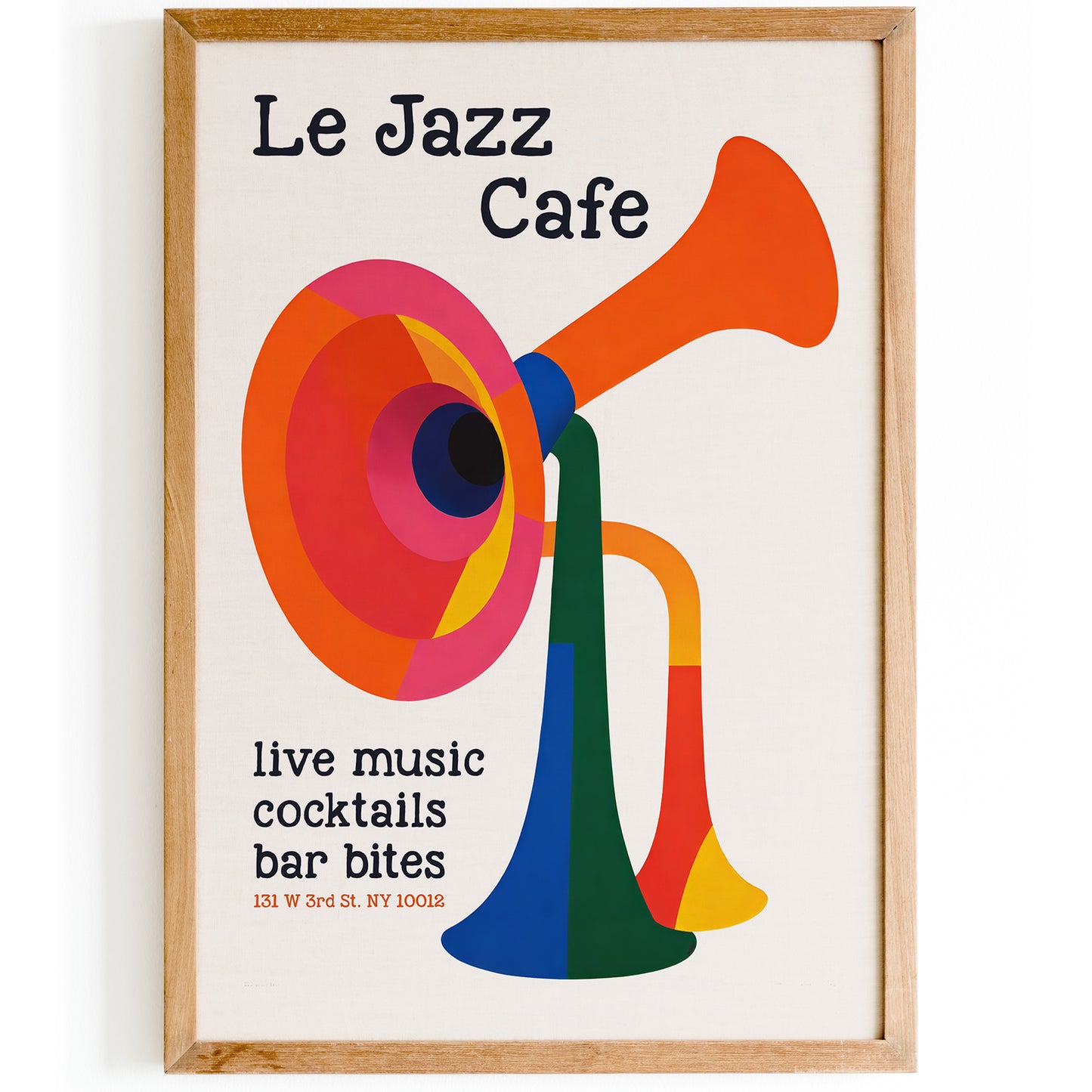 Le Jazz Cafe NYC Vintage Poster