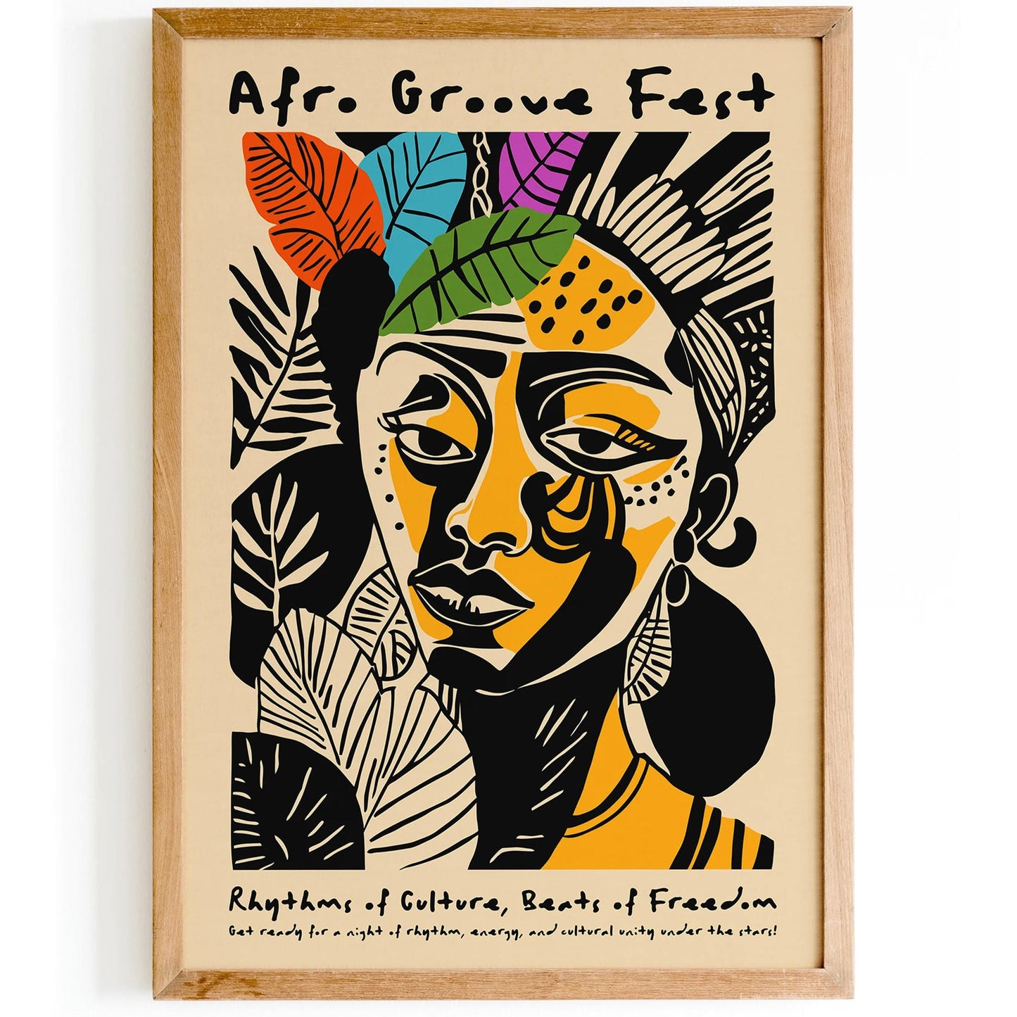 Afrobeat Festival Poster – African Music Wall Print