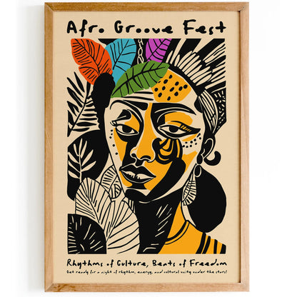 Afrobeat Festival Poster – African Music Wall Print