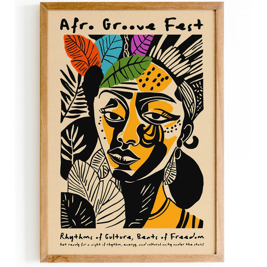 Afrobeat Festival Poster – African Music Wall Print