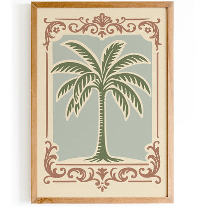 Tropical Palm Poster - Pastel Chateau Aesthetic Print